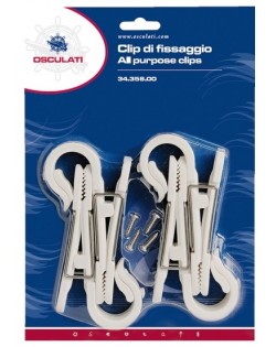 Clip per fissaggio oggetti vari